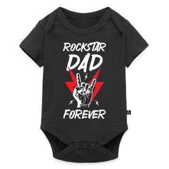 Rockstars papa pour toujours - Body à manches courtes Premium Bébé - noir - Devant