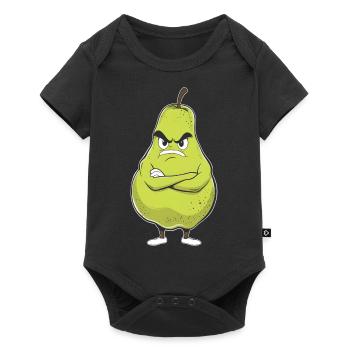 Birne - Baby Premium Kurzarmbody - Schwarz - Vorne