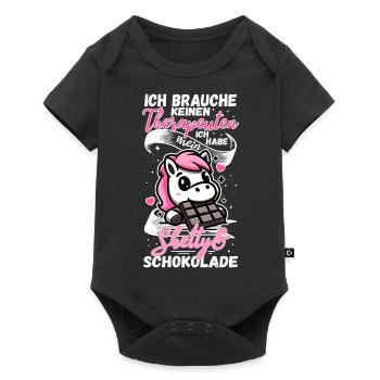Funny Horse Saying Therapist Shetty Pony - Baby Premium short-sleeve bodysuit - black - Front