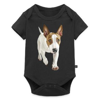 Bullterrier - Baby Premium Kurzarmbody - Schwarz - Vorne