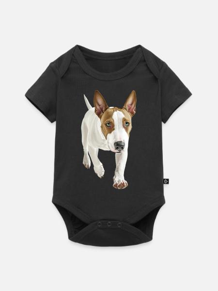 Bullterrier - Baby Premium Kurzarmbody - Schwarz