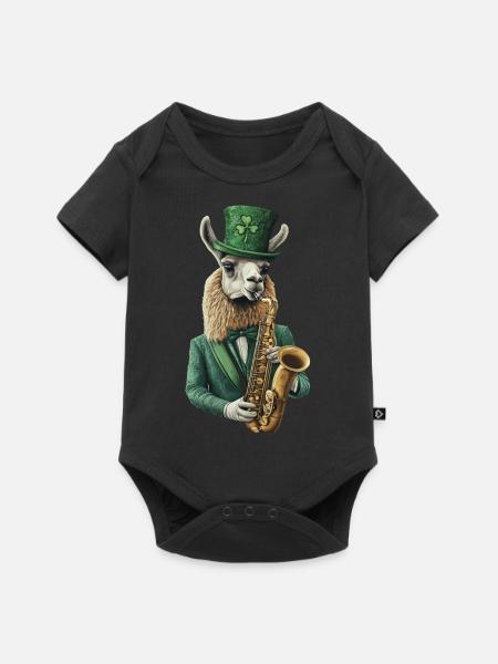 Lama - Baby Premium Kurzarmbody - Schwarz