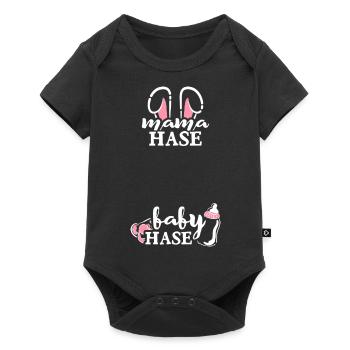 Maman Lapin Bébé Lapin Naissance Grossesse Devenir - Body à manches courtes Premium Bébé - noir - Devant