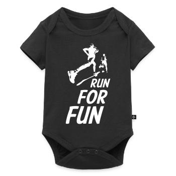 Run For Fun - Baby Premium short-sleeve bodysuit - black - Front