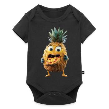 Ananas - Baby Premium Kurzarmbody - Schwarz - Vorne