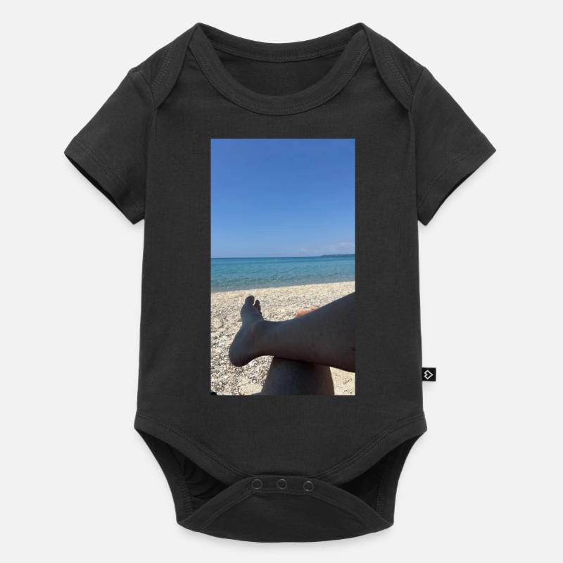 La Grèce sur la plage - Body à manches courtes Premium Bébé - noir