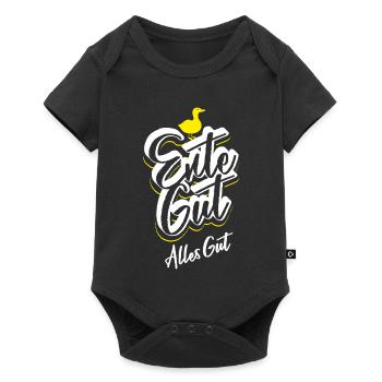 Ente Gut Alles Gut - Lustiger Spruch - Witzig - Baby Premium Kurzarmbody - Schwarz - Vorne