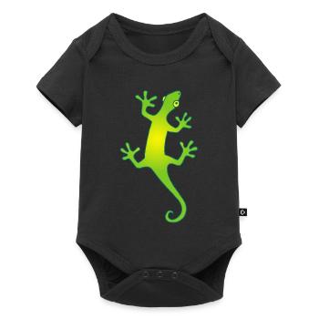 green and yellow manga lizard - Baby Premium short-sleeve bodysuit - black - Front