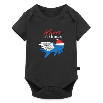 Joyeux Fishmas - Body à manches courtes Premium Bébé - noir - Devant