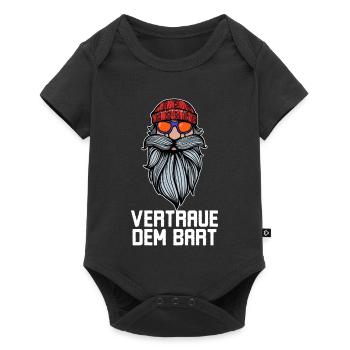 Humoristique Barbe Barbe Barbe Déclaration Barbe Coiffure - Body à manches courtes Premium Bébé - noir - Devant