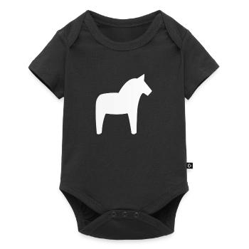 Dalahäst Horse Sweden - Baby Premium short-sleeve bodysuit - black - Front