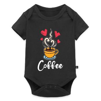 Caffeine Coffee Drinking Coffee Drinker Saying - Baby Premium short-sleeve bodysuit - black - Front