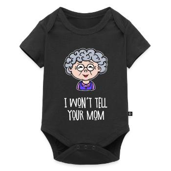 Grandmother Grandma Old Woman Glasses Funny Statement - Baby Premium short-sleeve bodysuit - black - Front