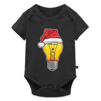 Electrician Christmas - Baby Premium short-sleeve bodysuit - black - Front