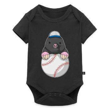 Mole Baseball - Body à manches courtes Premium Bébé - noir - Devant