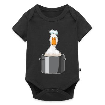 Cuisinier canard Cuit Cuisson de la marmite - Body à manches courtes Premium Bébé - noir - Devant