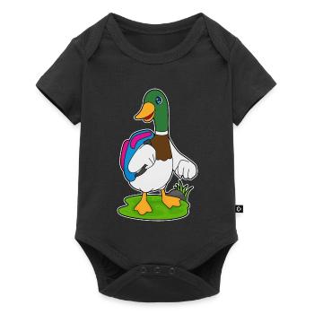 Randonnée à dos pour randonneurs canards - Body à manches courtes Premium Bébé - noir - Devant