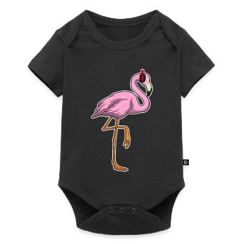 Flamingo Musique casque - Body à manches courtes Premium Bébé - noir - Devant