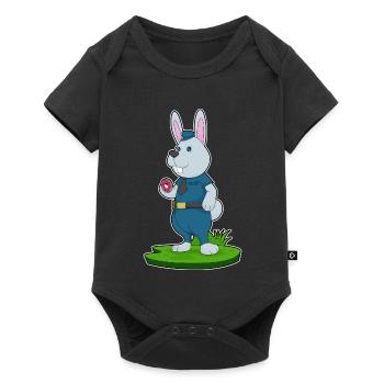 Bunny Policier Donut Police - Body à manches courtes Premium Bébé - noir - Devant