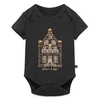 Werne, iconic first stone house, Unna district - Baby Premium short-sleeve bodysuit - black - Front
