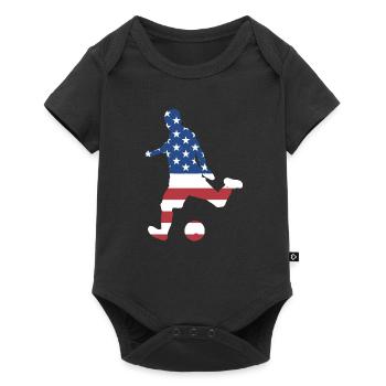Sport Us Flag Futsal - Body à manches courtes Premium Bébé - noir - Devant