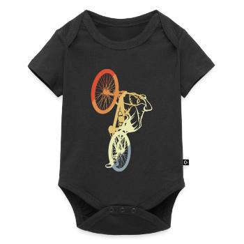 Vintage BMX rider - Baby Premium short-sleeve bodysuit - black - Front