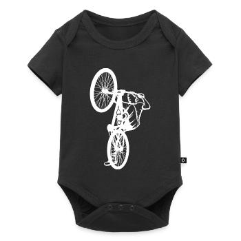 Dessin de cycliste BMX - Body à manches courtes Premium Bébé - noir - Devant