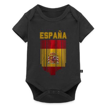 Flagge Spaniens, spanischer Stolz - Baby Premium Kurzarmbody - Schwarz - Vorne