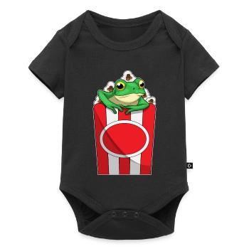Frog Popcorn - Baby Premium short-sleeve bodysuit - black - Front