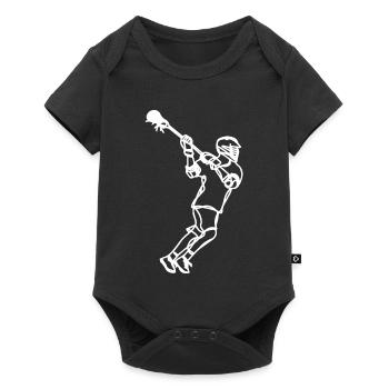 Lacrosse Professional Drawing - Baby Premium short-sleeve bodysuit - black - Front