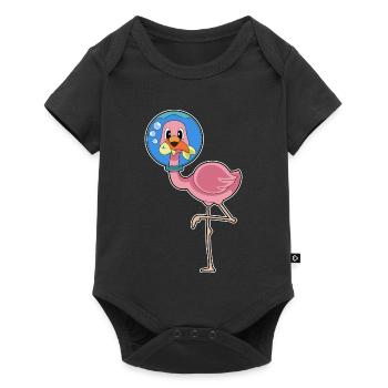 Flamingo Fish - Baby Premium short-sleeve bodysuit - black - Front