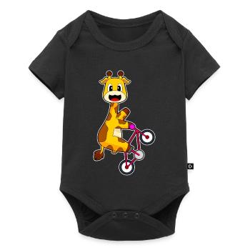 Vélo girafe - Body à manches courtes Premium Bébé - noir - Devant