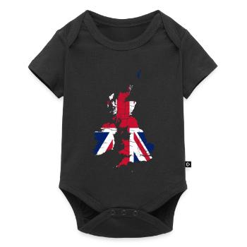 United Kingdom Flag Landscape England - Baby Premium short-sleeve bodysuit - black - Front