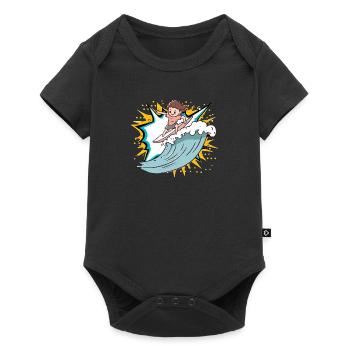 Surfeur Bali - Body à manches courtes Premium Bébé - noir - Devant