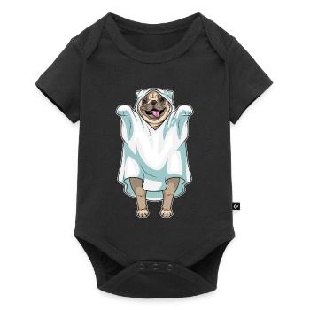 Pug Halloween Ghost - Baby Premium short-sleeve bodysuit - black - Front