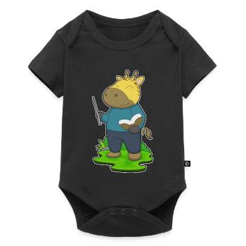 Giraffe Teacher Book School - Baby Premium short-sleeve bodysuit - black - Front