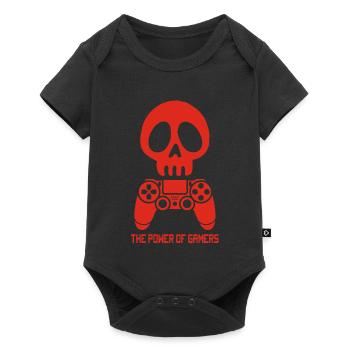Red Gamer Skull - Baby Premium short-sleeve bodysuit - black - Front