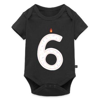 Couleur d’anniversaire numéro bougie design - Body à manches courtes Premium Bébé - noir - Devant