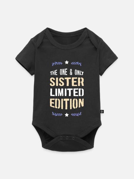 Einzige Schwester Limited Edition - Baby Premium Kurzarmbody - Schwarz