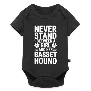 Basset Hound Saying Girl Basset Hound Gift - Baby Premium short-sleeve bodysuit - black - Front