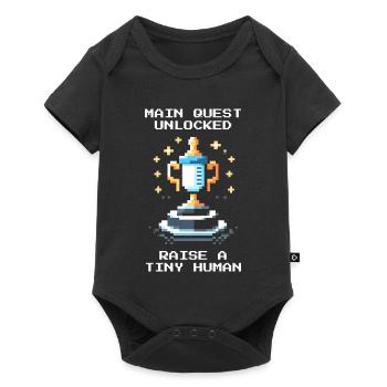 Quête principale débloquée | Élever un enfant - Body à manches courtes Premium Bébé - noir - Devant