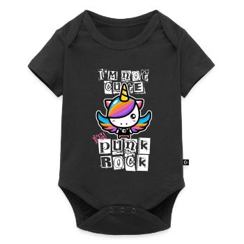 Licorne Punk Rock - Body à manches courtes Premium Bébé - noir - Devant