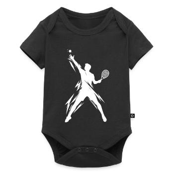 Œuvre d’art de joueur de tennis - Body à manches courtes Premium Bébé - noir - Devant