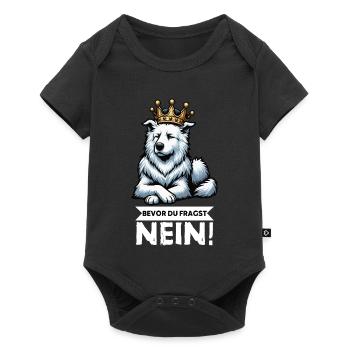 Avant que vous ne demandiez : Berger blanc Berger - Body à manches courtes Premium Bébé - noir - Devant