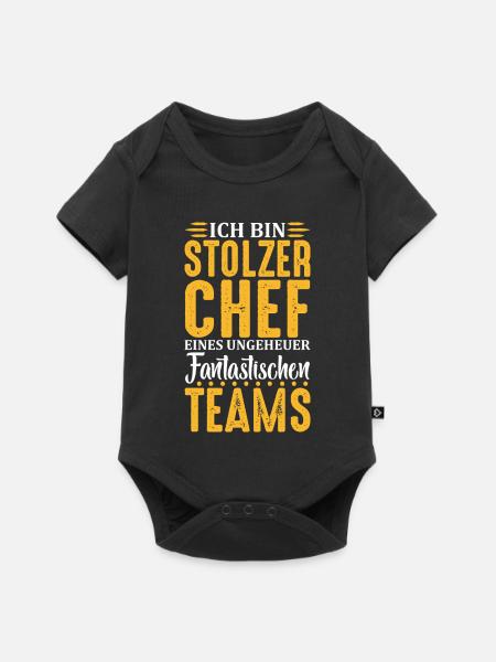 Stolzer Chef Chef Mann Abteilungsleiter Teamchef - Baby Premium Kurzarmbody - Schwarz
