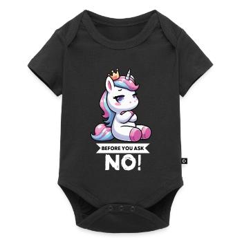 Avant que vous ne demandiez, pas de licorne licorne fan de licorne - Body à manches courtes Premium Bébé - noir - Devant