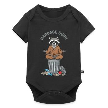Garbage Guru Raccoon Zen - Baby Premium short-sleeve bodysuit - black - Front