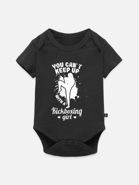 Kickboxen Mädchen - Baby Premium Kurzarmbody - Schwarz