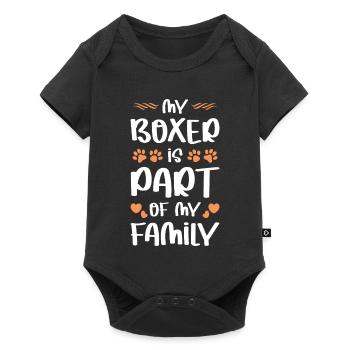 Mein Boxer Ist Teil Meiner Familie - Baby Premium Kurzarmbody - Schwarz - Vorne
