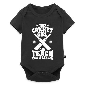 Cricketer - Baby Premium short-sleeve bodysuit - black - Front